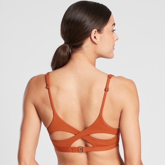 NWT Athleta Entwined Bikini Top Palomino Rust 34 B/C - Picture 2 of 6